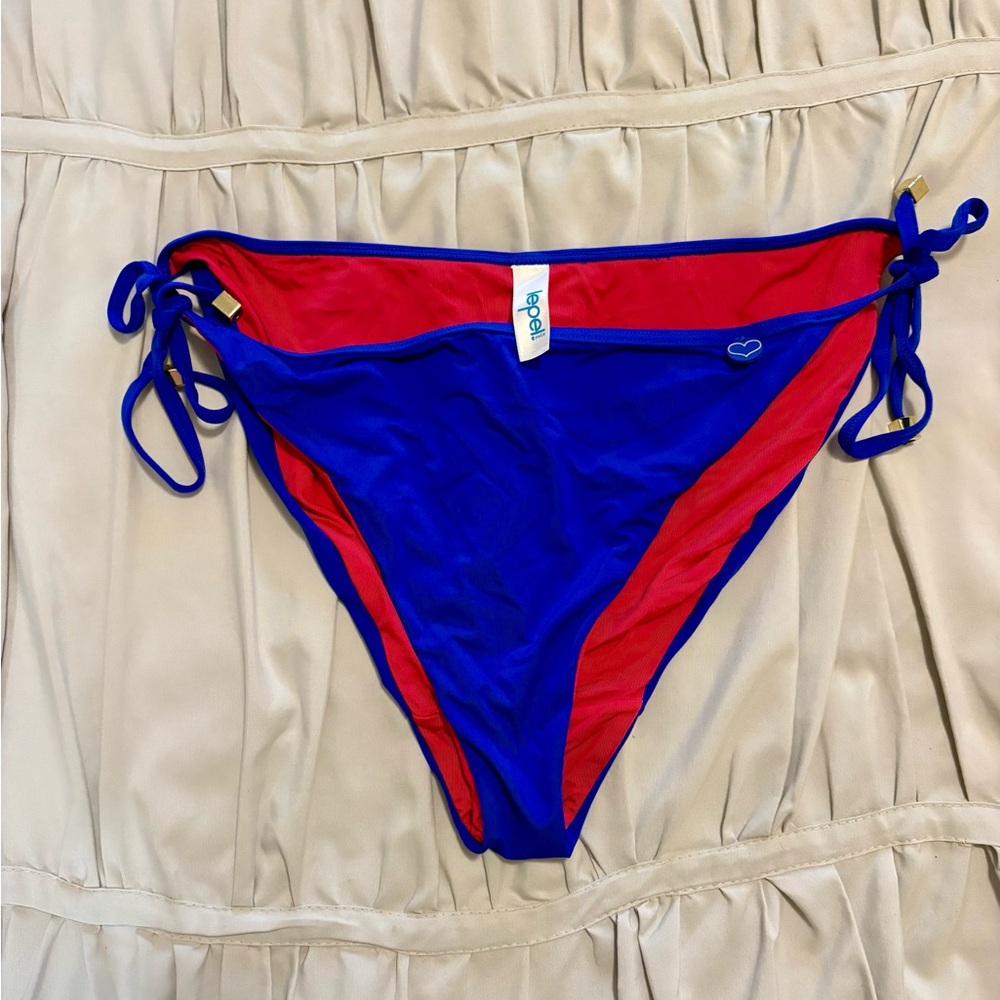 Lepel Swim Lagoon Blue String Bikini Bottoms Size UK 12 NWOT